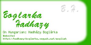 boglarka hadhazy business card
